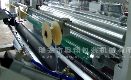 CG-1000 automatic loader and PLC controller three layer stretch film extrusion machine