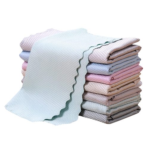 Fish Scale Microfiber Glass Cleaning Cloth