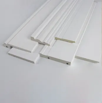 White Primed PS Skirting Profile Polystyrene Baseboard Trim for Hotel Interiors