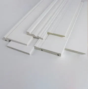 White Primed PS Skirting Profile Polystyrene Baseboard Trim for Hotel Interiors