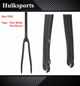 Chinese Cheap Carbon Fork Disc Brake Carbon Bicycle Flat Mount Fork Carbon Road Fork