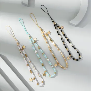 Fashion Acrylic Five-Pointed Star Phone Chain for Women Jewelry