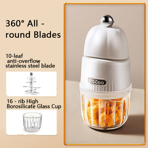 Compact Multifunctional Baby Food Processor: Electric Blender for Purees, Rice Paste & Meat Grinding - Ideal for Home Use