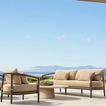 Minimalist design outdoor sofa set modern patio garden metal sofa furniture rope woven outdoor aluminum sofa set