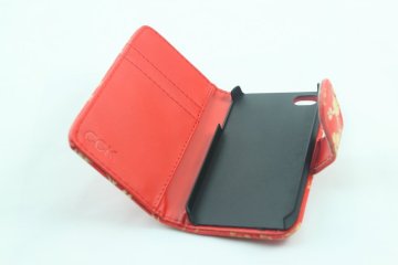 Flower Texture Right And Left Open Texture Pattern Iphone4 Leather Cases