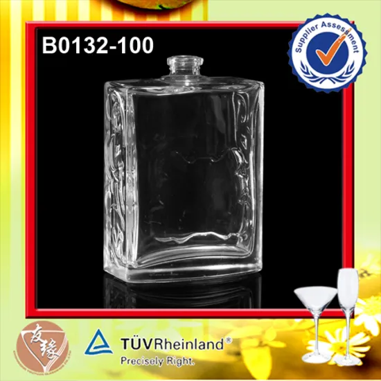 100ML Square Clear Polish Perfume Bottle