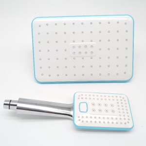 플라스틱 ABS 크롬 광장 Rainfall 샤워 헤드 세트