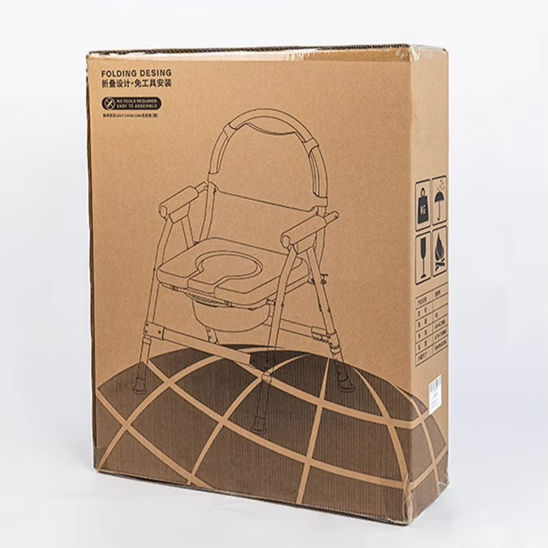 Source Factory Wholesale Accord with Ergonomic Household Foldable Aluminium Alloy No Installation Elderly Luxury Bedside Commode5