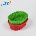 Hand-woven Oval Colorful PP Rattan Bread Fruit Basket