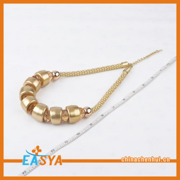 2014 Fashion Bead Necklace Gold Alloy Bead Necklace