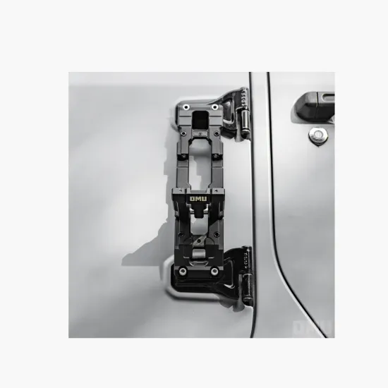 OMU Genesis Series Black Door Step for Jeep Wrangler JK JL 4x4 Offroad Folding Door Hinge