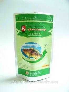 OEM printed fish food plastic packaging bag
