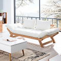 Three Seater Wooden Futon Lounger Sofa Bed