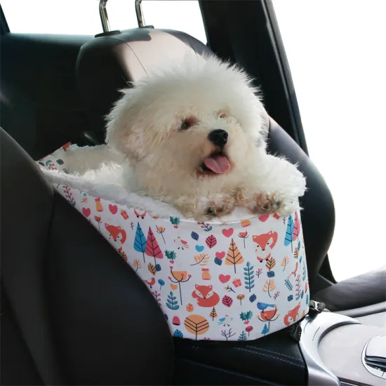 Waterproof Portable Warm Pet Car Armrest Console with Safety Tethers