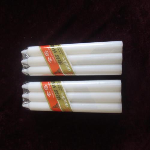 Daily Use thin Pillar Wax White Candle