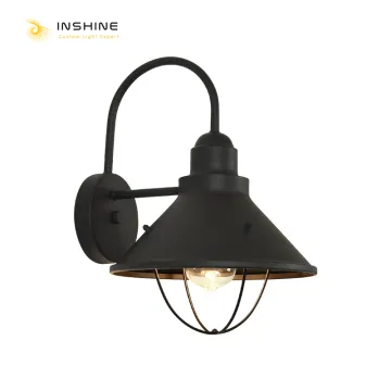 INSHINE Black Rustic Outdoor Wall Sconces
