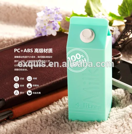 High quality cheap super fashion cute milk 10400mAh power bank for iphone/Samsung smartphones in special price for new year
