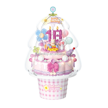 Set di blocchi di costruzione creativi: Wekki 516158 Sweet Cake Music Box e blocchi di puzzle per regali di Natale delle ragazze