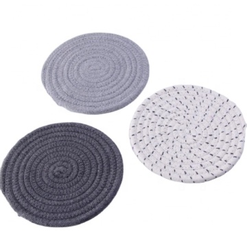 Cotton Rope Woven Round Heat-Insulating Placemat for Kettles and Bowls