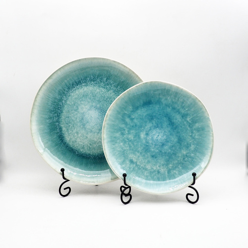 Нерегулярная форма реактивная керамическая посуда, набор керамическая салат, глазурь керамическая чаша для салата