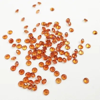 Natural Fanta Garnet Orange Round Loose Gems Wholesale
