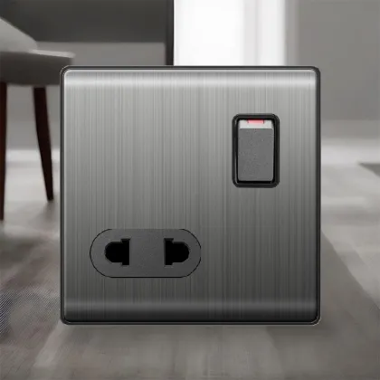 Double 2 Pin Socket 4 Hole Electrical Wall Switch Sockets