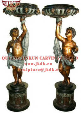 bronze kid planters