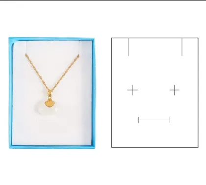Gold Blue Red Silver Necklace Box