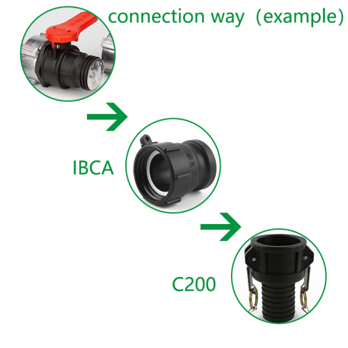 2 × 11/4 inç IBC tankına uyar hortum konnektörü