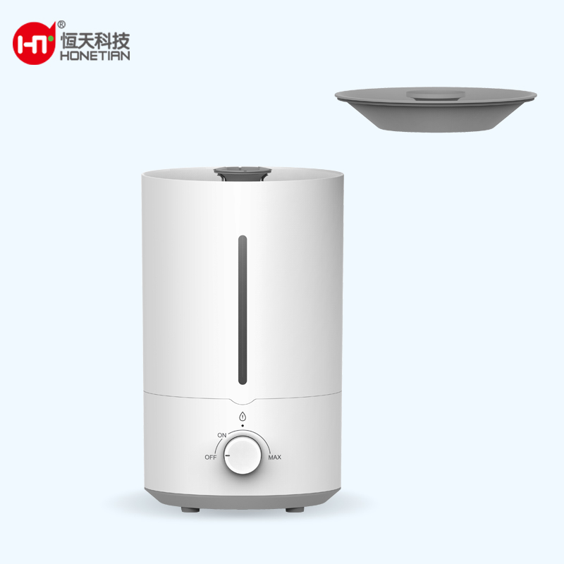 HONETIAN visible water level knob control 4.0L capacity 360 degrees adjustable nozzle white colour indoor plastics humidifier
