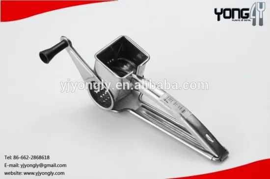 High quality stainless steel Hand-Crank deluxe cheese graters, silver