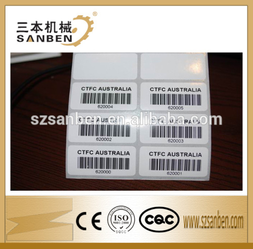 Custom thermal roll barcode adhesive label sticker, high quality serial number barcode paper sticker label supplier