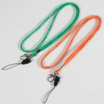 Green Rope Lanyard with Woven Label, PVC NFC RFID Card Lanyard - Safety Long Lanyard