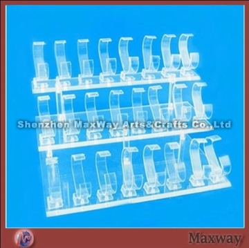 3-floors and 8-ranks Acrylic Clear Watch Display, Plexiglass Watch Holder, Perspex Watch Display