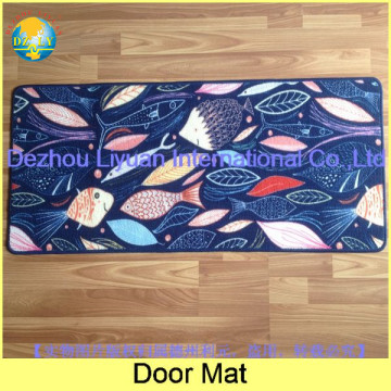 anti slip TPR backing nylon surface floor mat 3D printed washable kitchen mat
