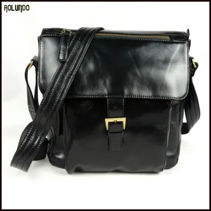 Hot designer western messenger bag real man genuine leather shoulder bag