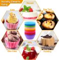 Silikonbakning cupcake foder 24 st