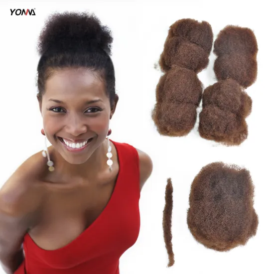 4pcs/lot tight Afro Kinky Bulk Hair 100% Human Hair For DreadLocks,Twist Braids 2# Hair