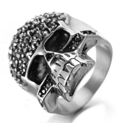 Luxury knight Rock cranium rings