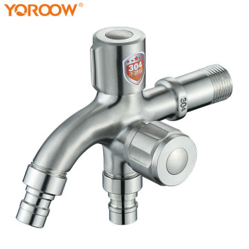 China Supplier 304 Stainless Steel Multifunctional Double Handle Bathroom Faucet
