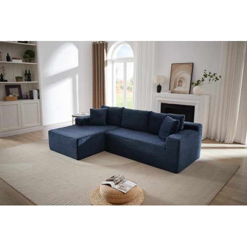 Elegant Modern Ribbed Sofa