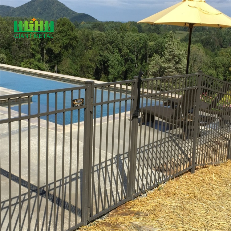 Curved wrought iron fence panel