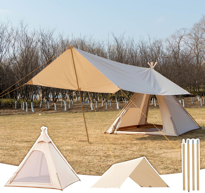 Camping Teepee Tent And Sun Shelter Packing