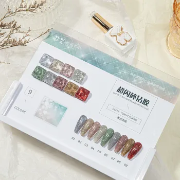 ZRKGEL Professional Glitter Gel Polish - Free Sample Nail Disco Gel Polish 15ml Reflective Flash