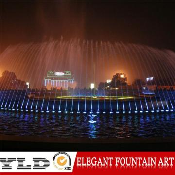 Stone sculpture large led fountain light make water curtain