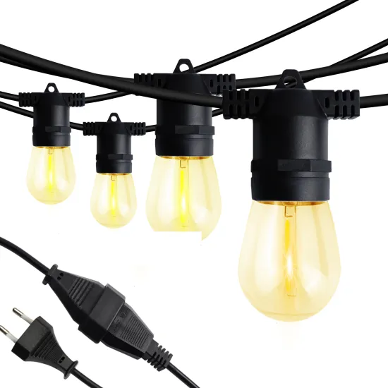 EU Connectable IP65 Waterproof E27 S14 Edison Bulb String Lights for Patio Garden - 27FT