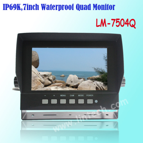 7 Inch Car Waterproof LCD Monitor with Quad Picture (LM-7504Q)