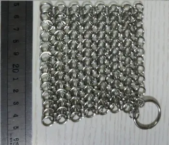 Cast iron cleaner, chainmail cast iron pan scrubber ,chainmail scrubber