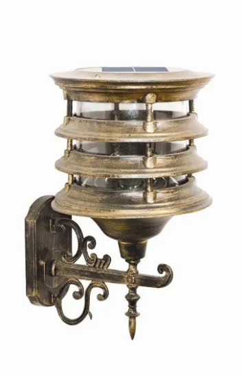 Bright Iron Or Aluminum White Color 12v Solar Outside Wall Mount Light 2720 — 6500k