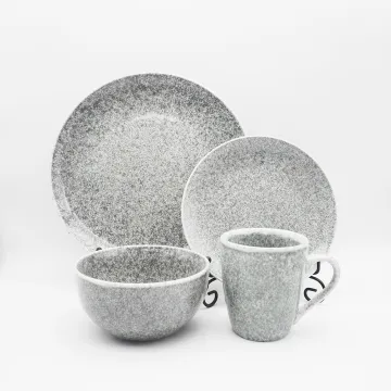 New Design HOT Selling Stoneware Dinner Plates Set Reactive Glazed Ceramic Dinner Sets For Home